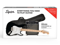Fender Squier Sonic Stratocaster Pack Black Fender Squier Sonic Stratocaster Pack Black